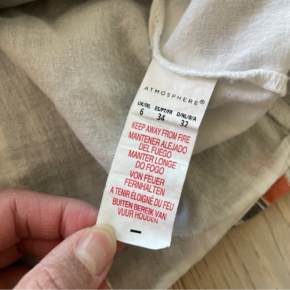 Atmosphere Patterned Cotton Strap Dress - XS (UK size 6) - Picture 12 of 13